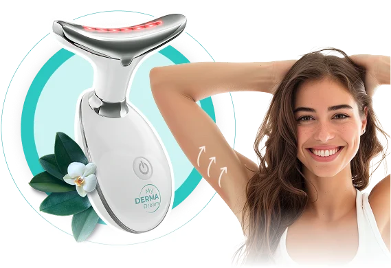 MyoGlow arm sculpting device with model